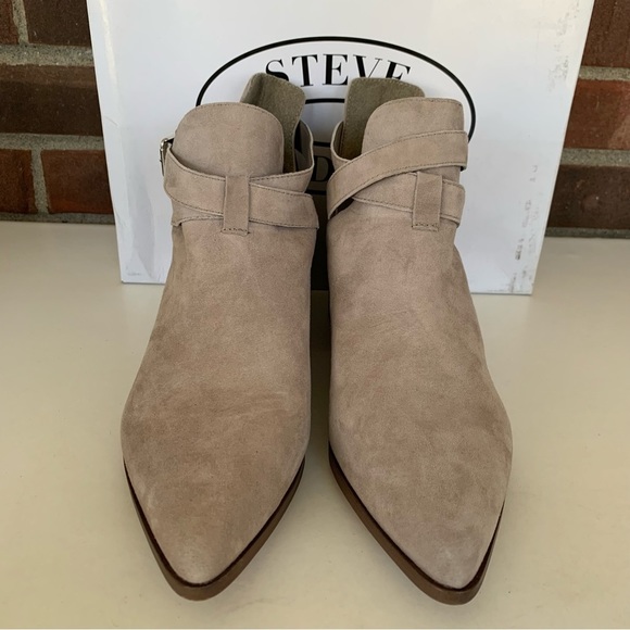 Steve Madden Womens Defiant Grey Suede Pointed Toe Ankle Boots Size US 9 M - Picture 3 of 11